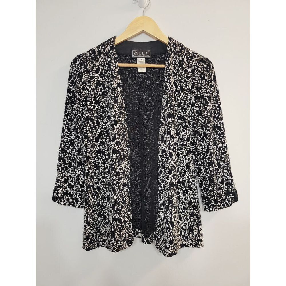 Alex Evenings Floral Open‎ Cardigan Size Small